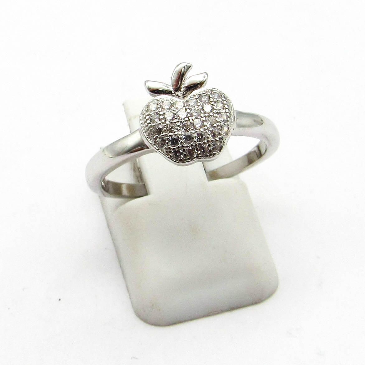 ANILLO CUBICS MANZANA / PLATA