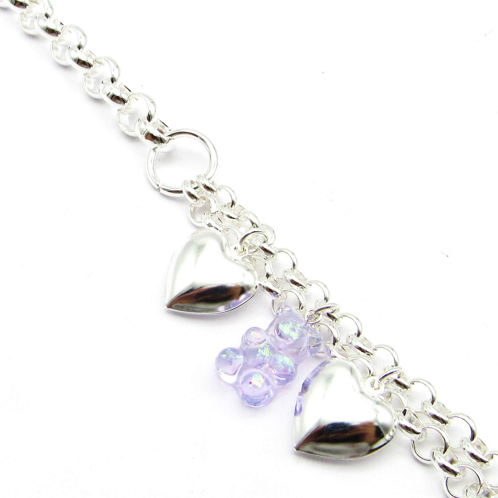 PULSERA ROLO TRAMOS DIJES / ACERO BLANCO