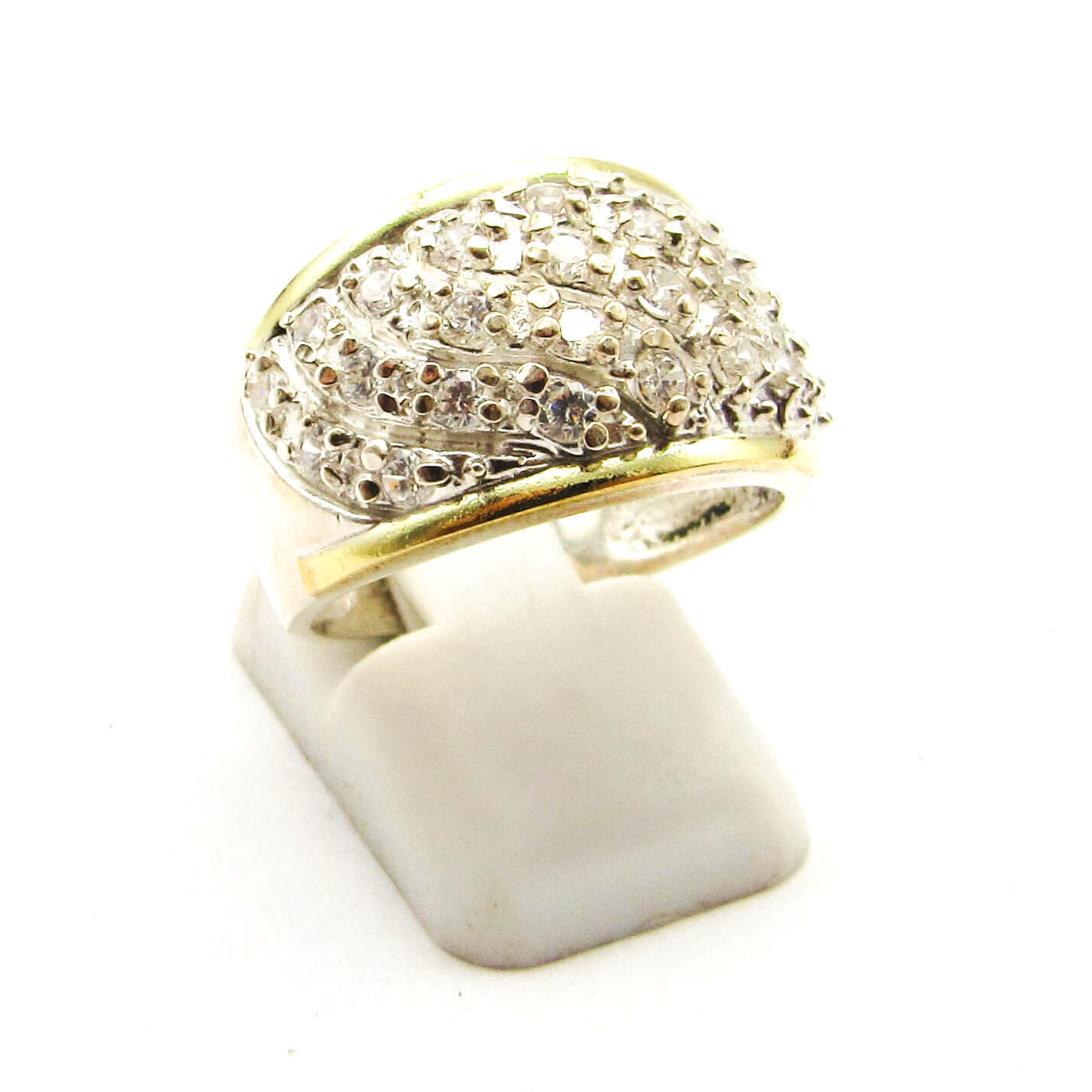 ANILLO BOMBE CUBICS /PLATA Y ORO