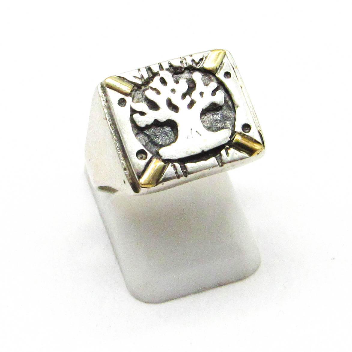 ANILLO ARBOL /PLATA Y ORO