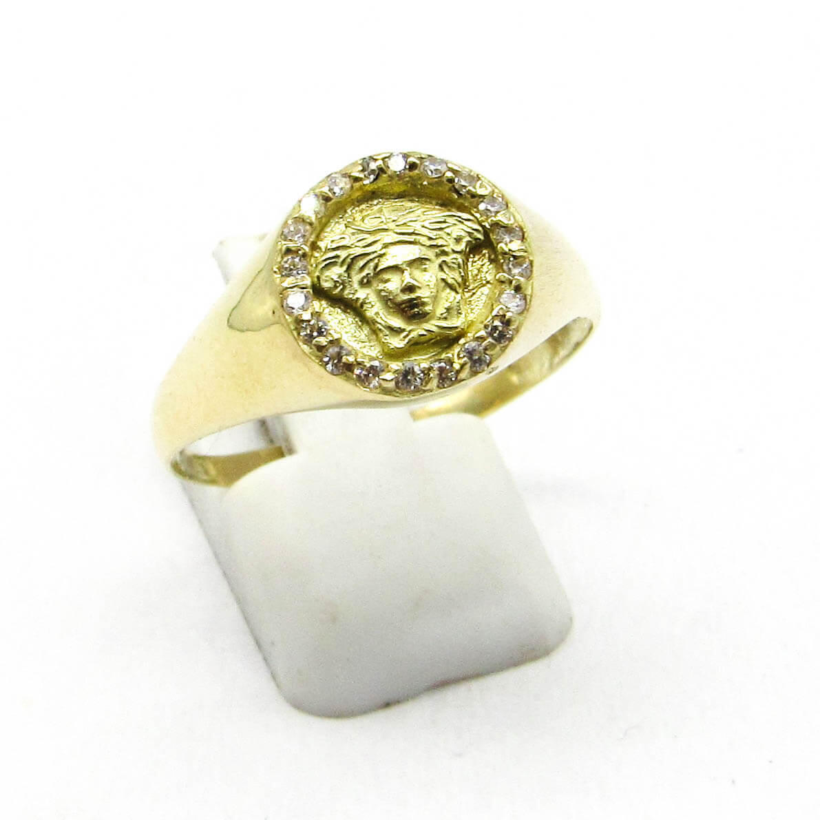 ANILLO VERSACE CUBICS 12MM /O.AMARILLO