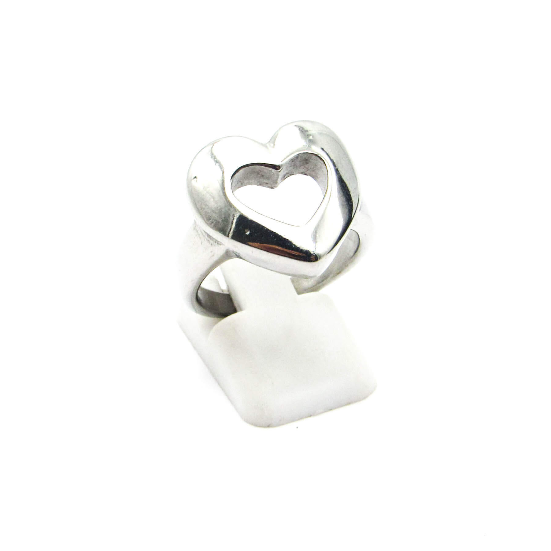 ANILLO CORAZON CALADO / ACERO