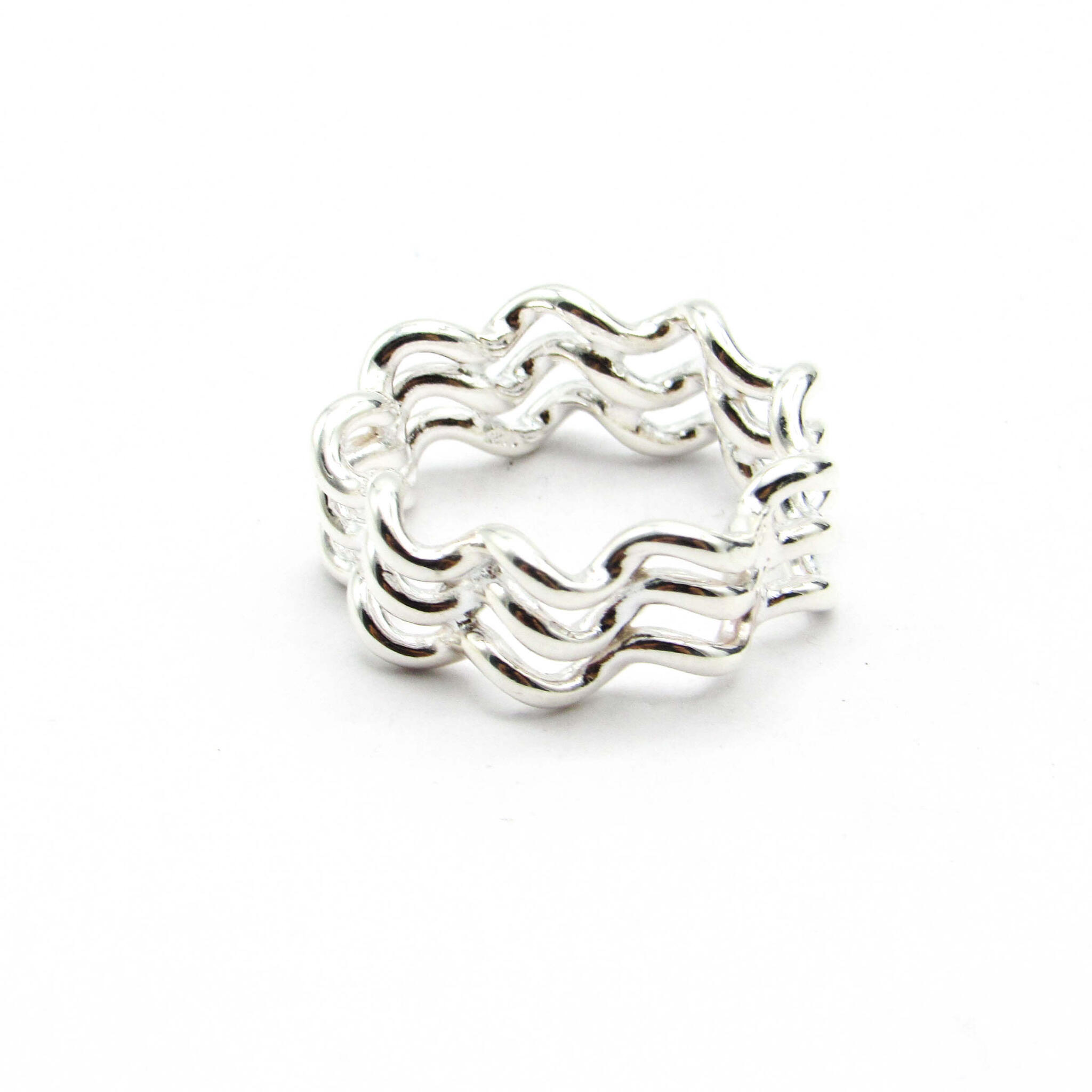 ANILLO ONDAS / PLATA