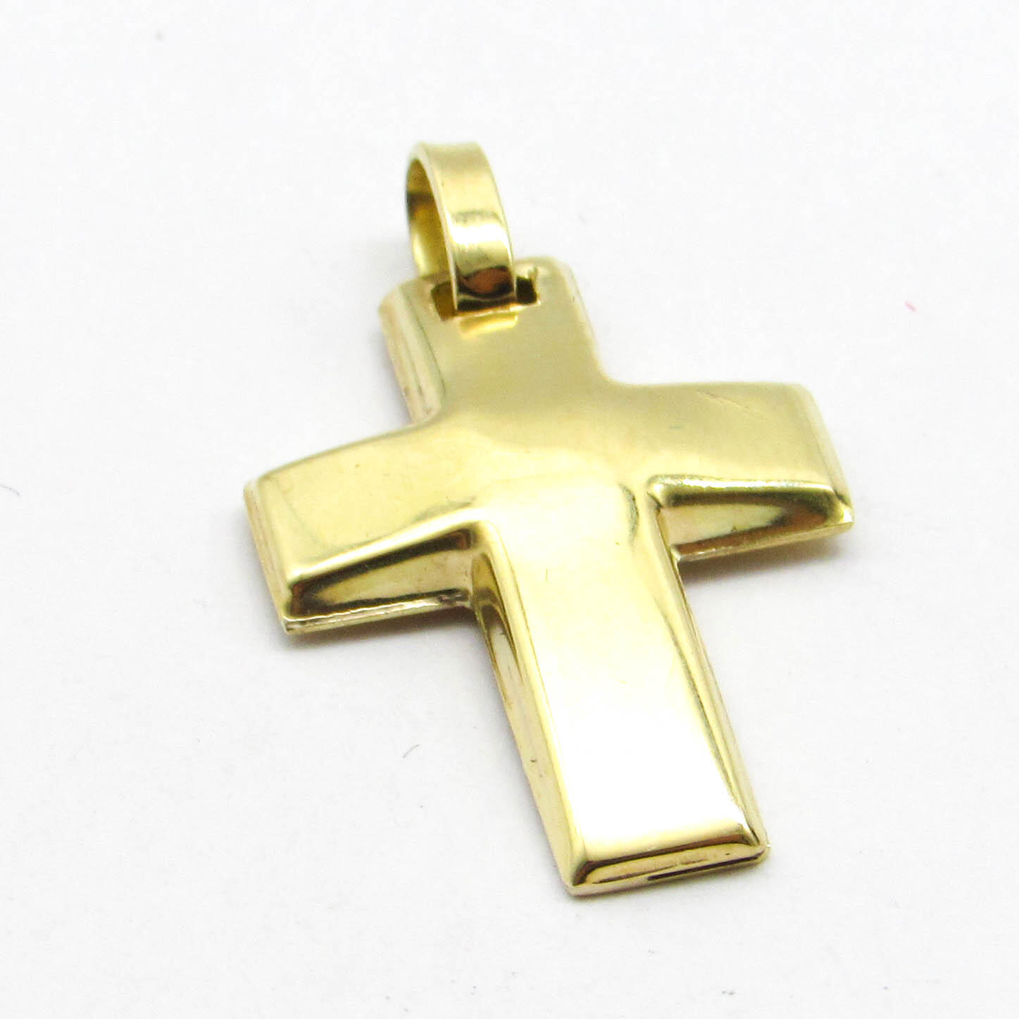 DIJE CRUZ ENCAMISADA N°3 16x23MM /O.AMARILLO