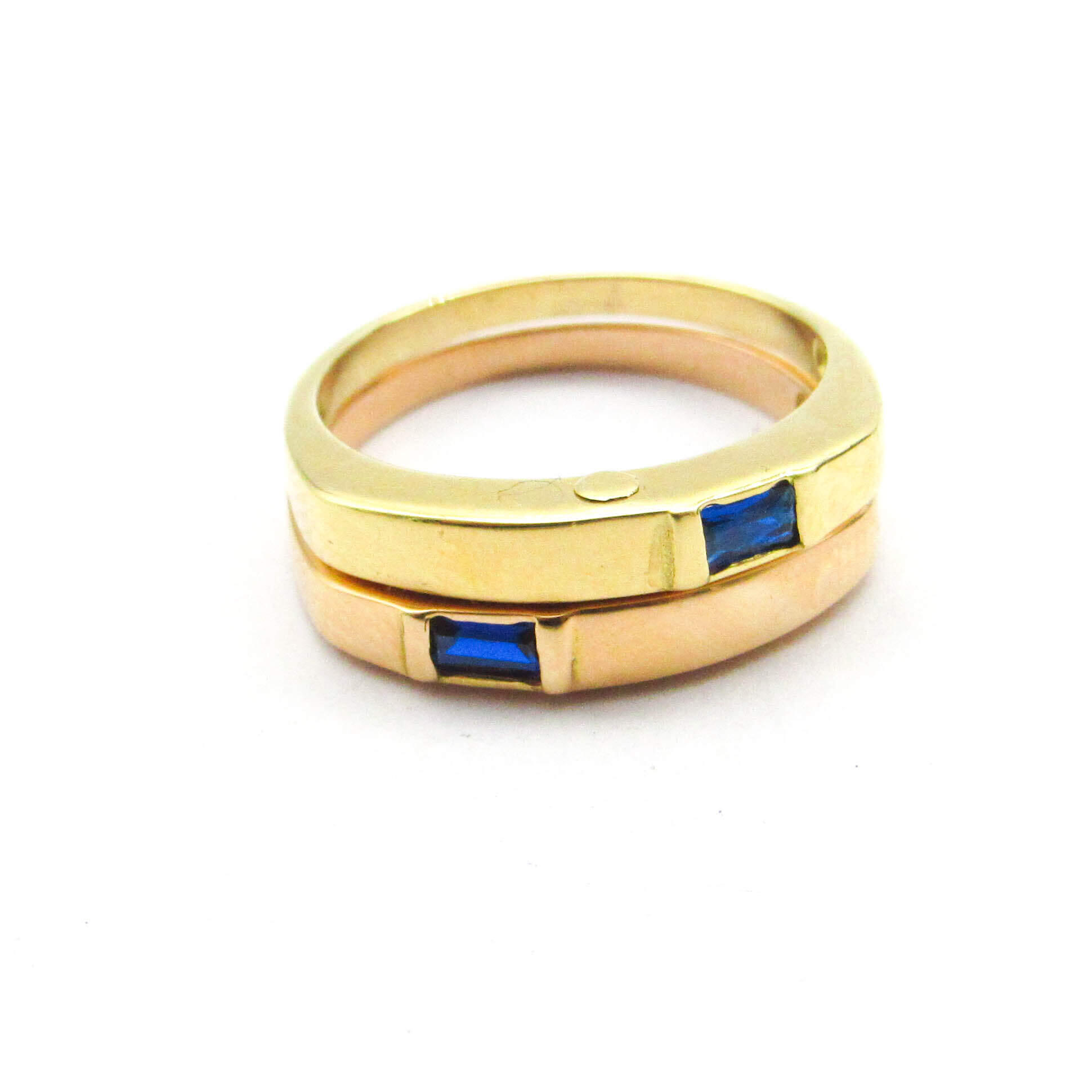 ANILLO ESCALONADO BAGUETTES*2 /O.ROJO