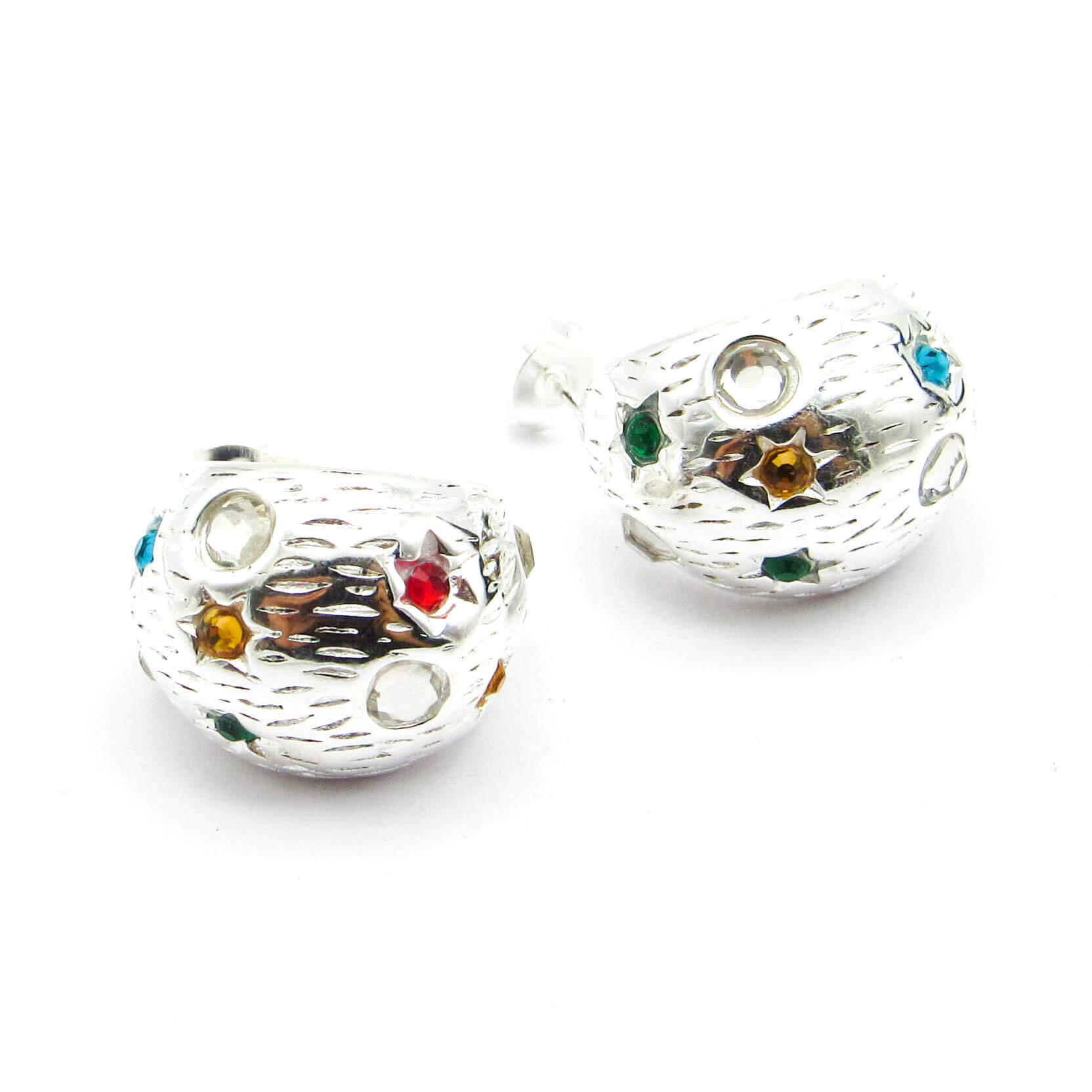 AROS 1/2 ARGOLLA PIEDRAS ESTRELLA / ACERO BLANCO