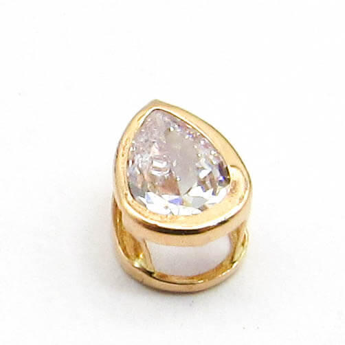 DIJE PASANTE CUBIC GOTA /O.ROJO