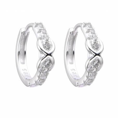 AROS ARGOLLA CUBIC CORAZON / PLATA