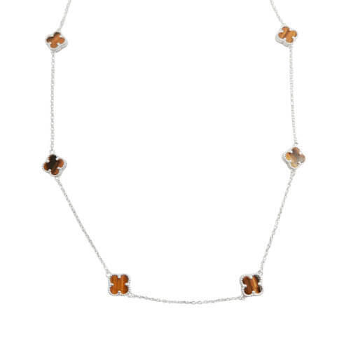 Gargantilla de Flor | Talla: 42+3 / PLATA