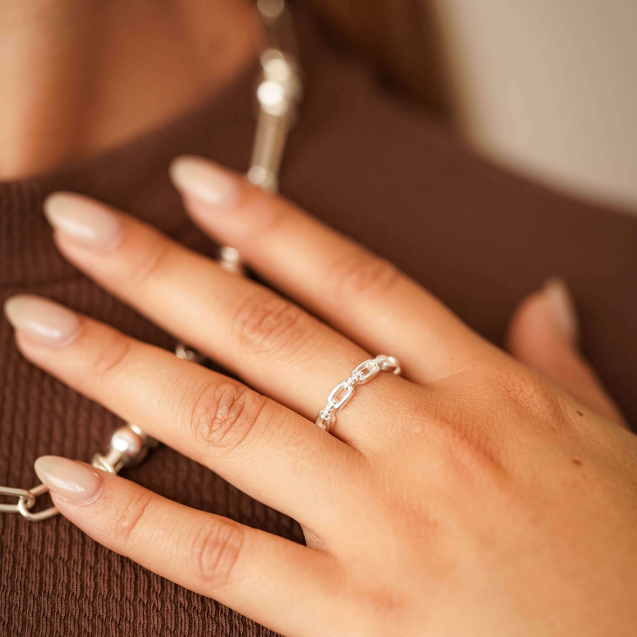 Anillo de Eslabones / PLATA
