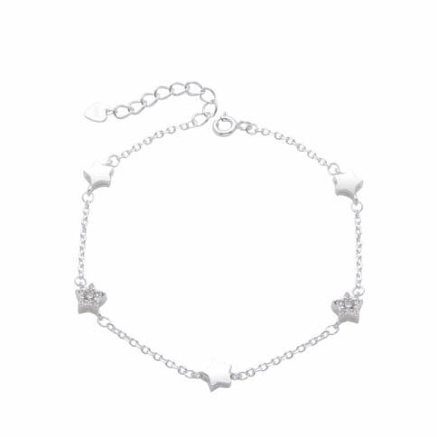 Pulsera de Estrellas | Talla: 17+3 / PLATA