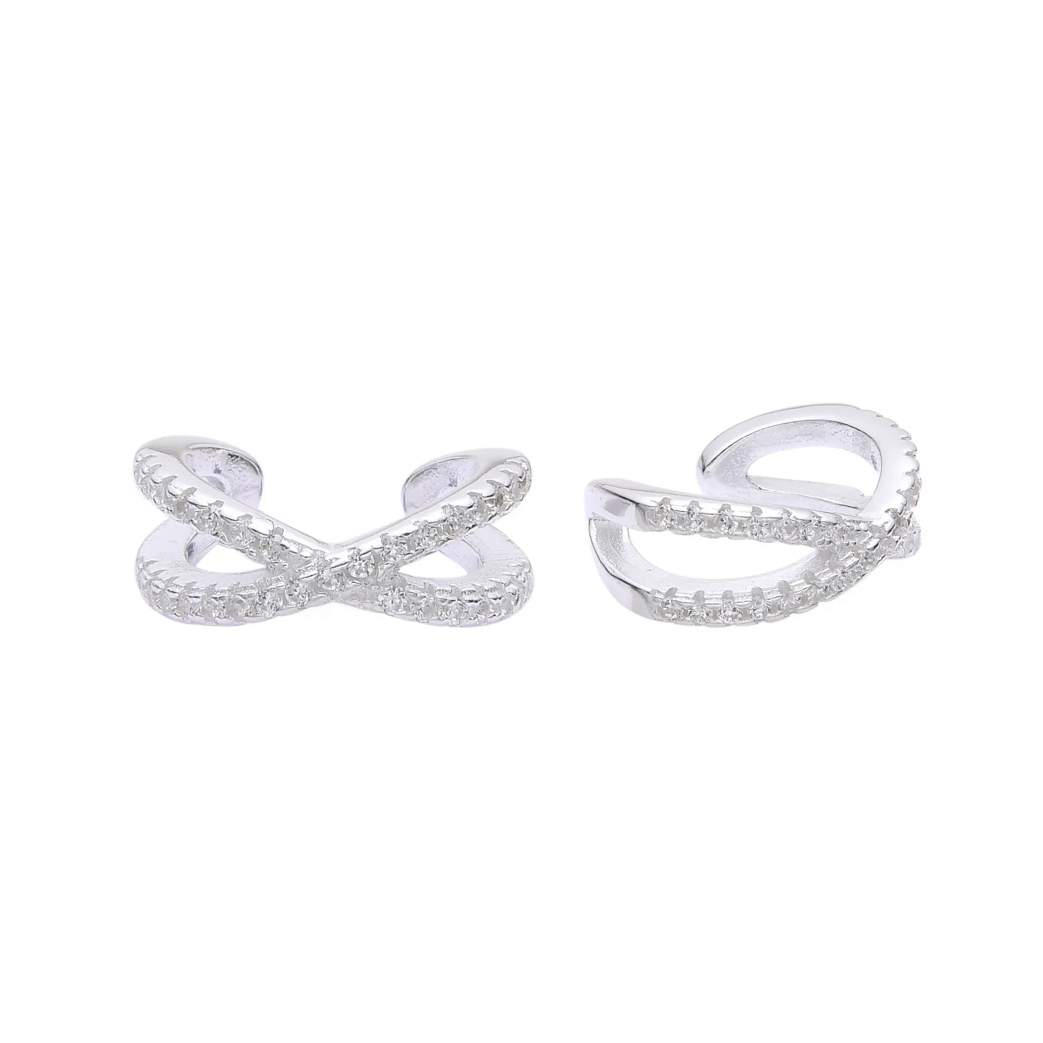 AROS CRUZADO CUBICS / PLATA