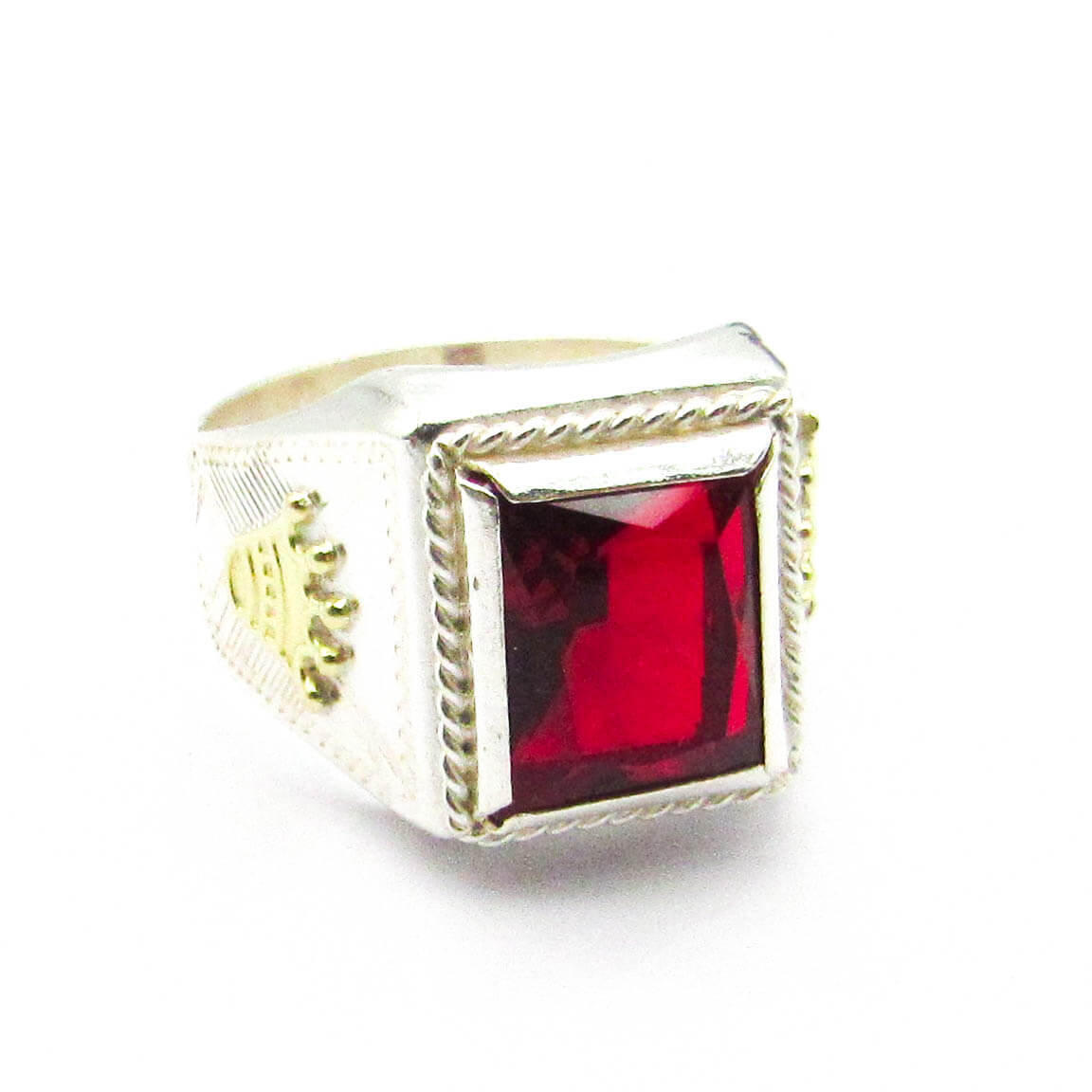 SELLO CORONAS CUBIC R 9x11MM /PLATA Y ORO