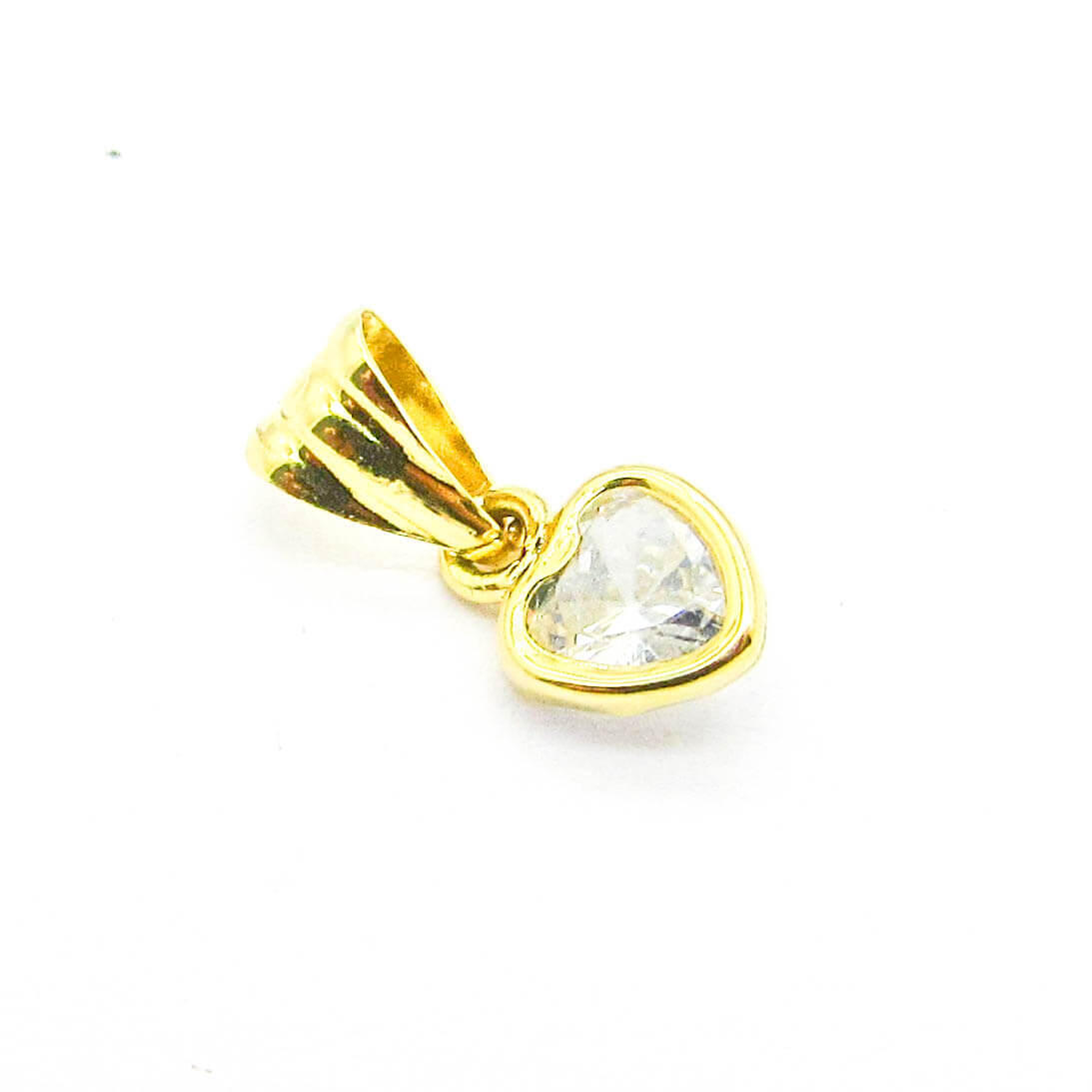 DIJE CUBIC CORAZON 5MM VIROLA /O.AMARILLO