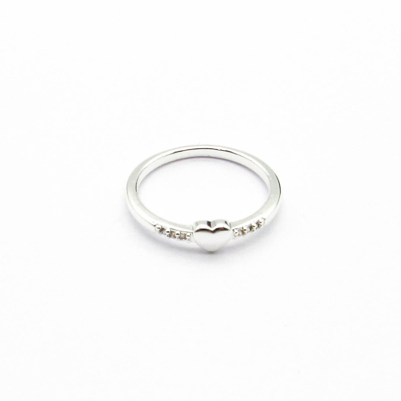 ANILLO PIEDRA CORAZON / ACERO BLANCO