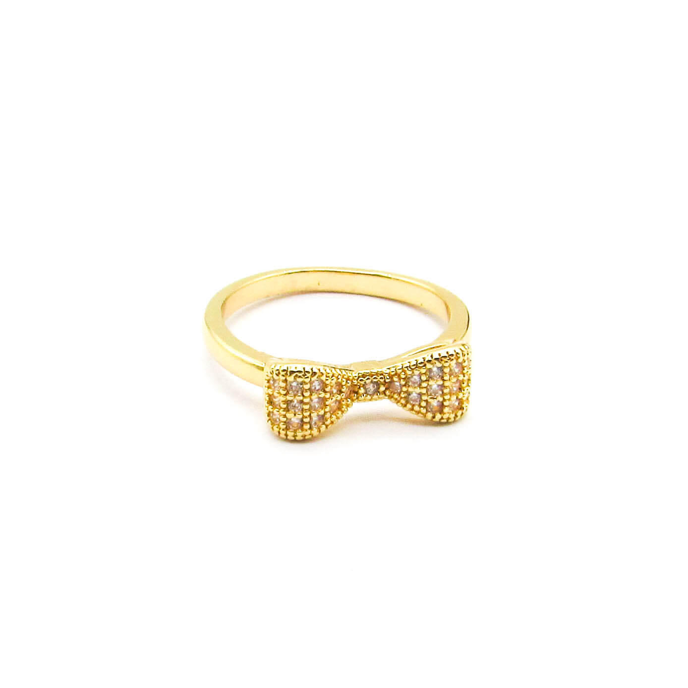 ANILLO MOÑO PIEDRAS / ACERO DORADO