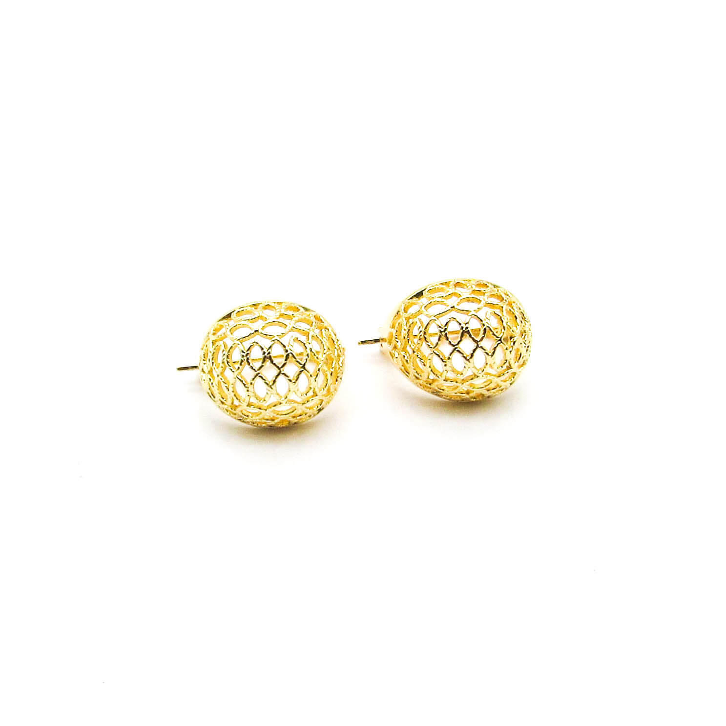 AROS ARGOLLA CANASTA CALADO / ACERO DORADO