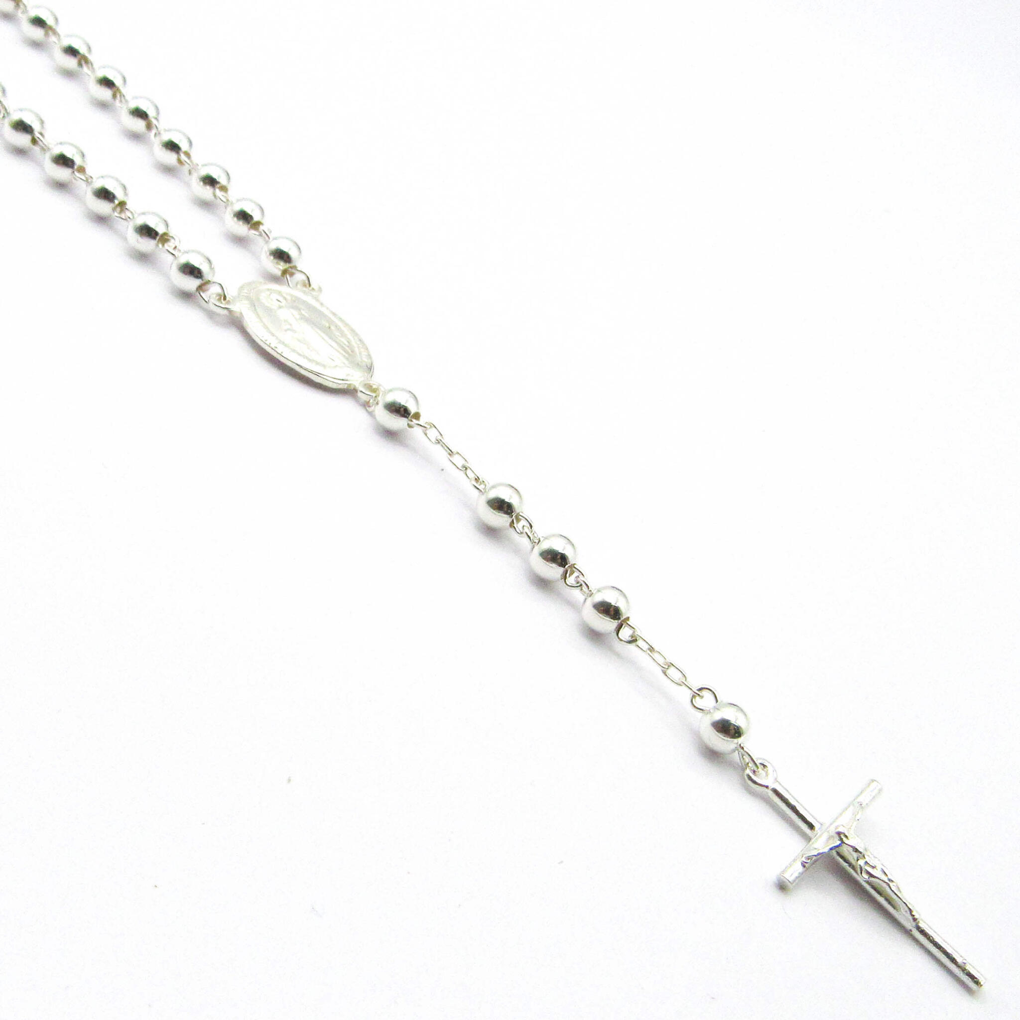 ROSARIO  BOLA 5MMx50CM /PLATA