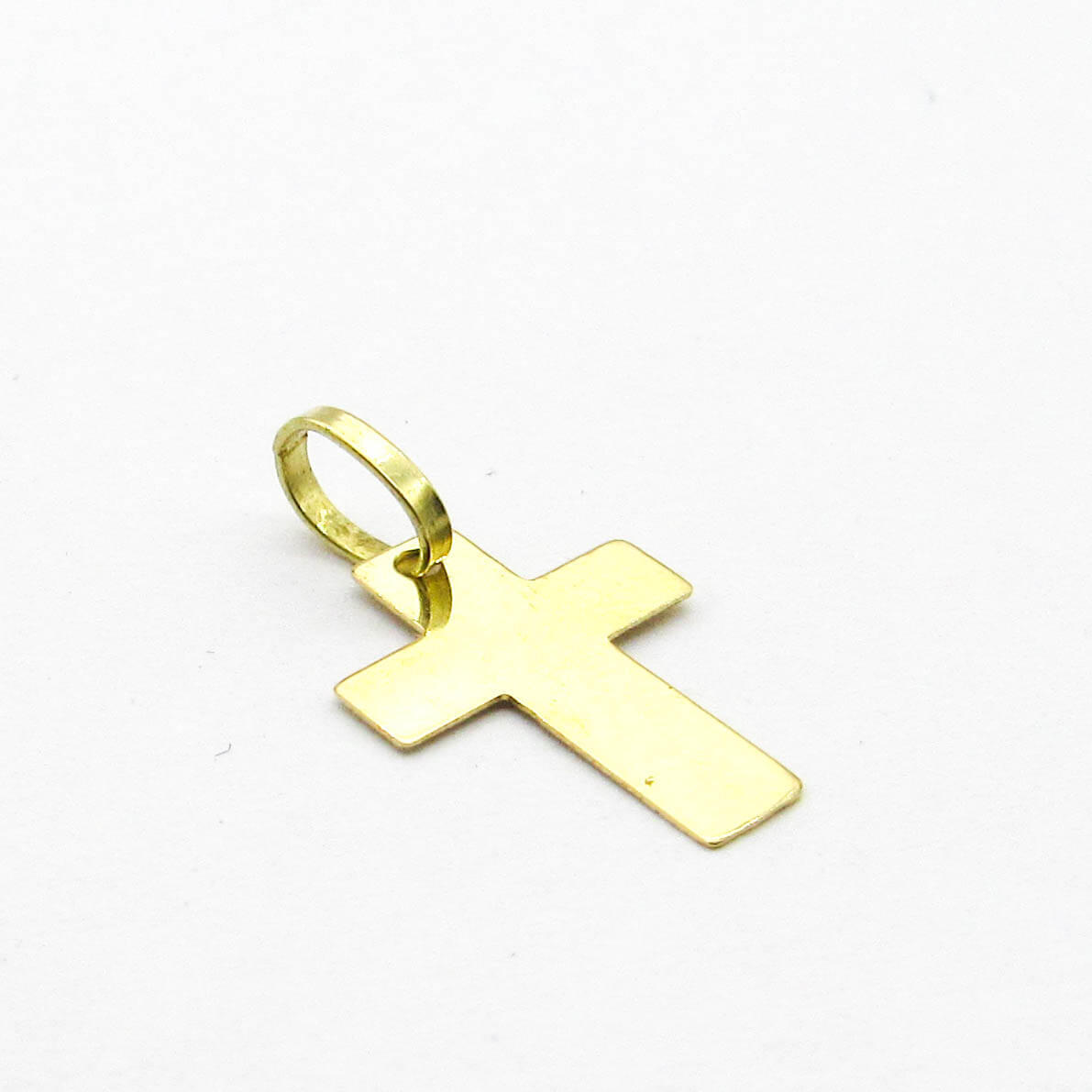 DIJE CRUZ PULIDA 10x15MM 818 /O.AMARILLO