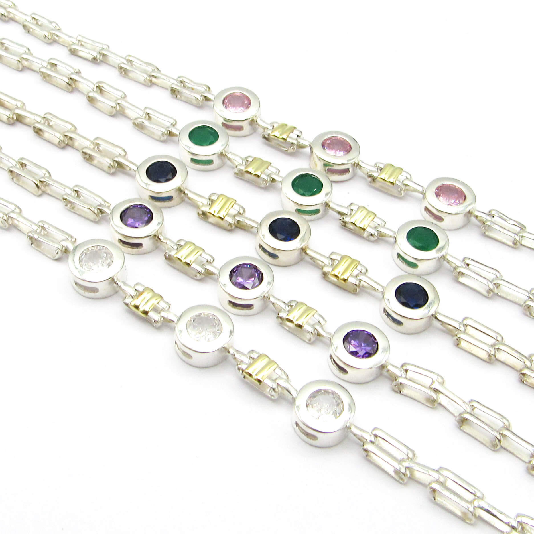 PULSERA PANTHER CUBICS *3 /PLATA Y ORO