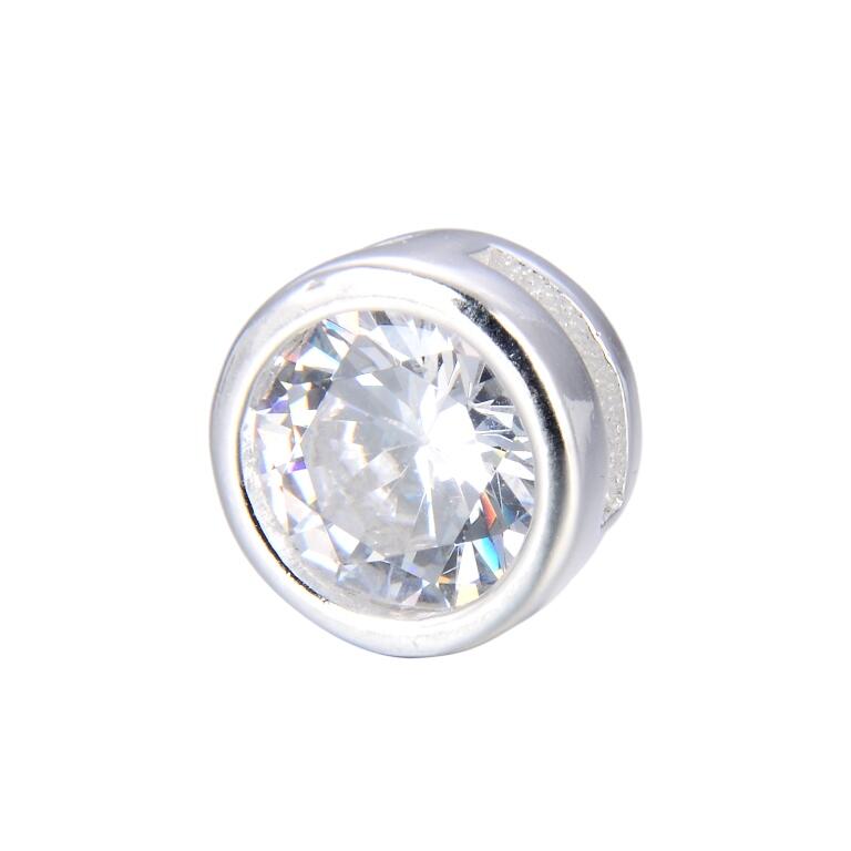 DIJE PUNTO DE LUZ CUBIC 8MM / PLATA