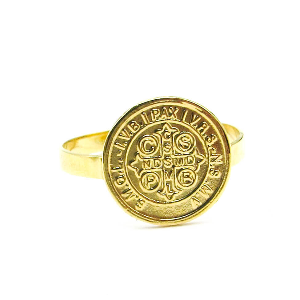 ANILLO SAN BENITO 14MM /O.AMARILLO