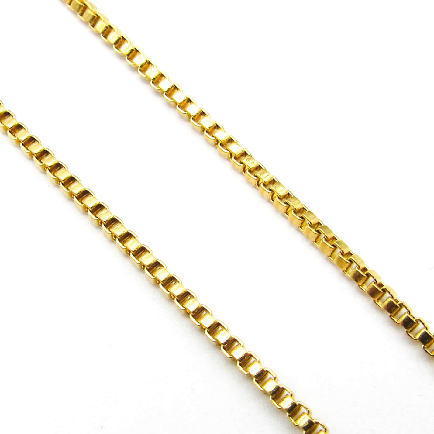 CADENA VENECIANA CON ALARGUE 35 CM / ACERO DORADO