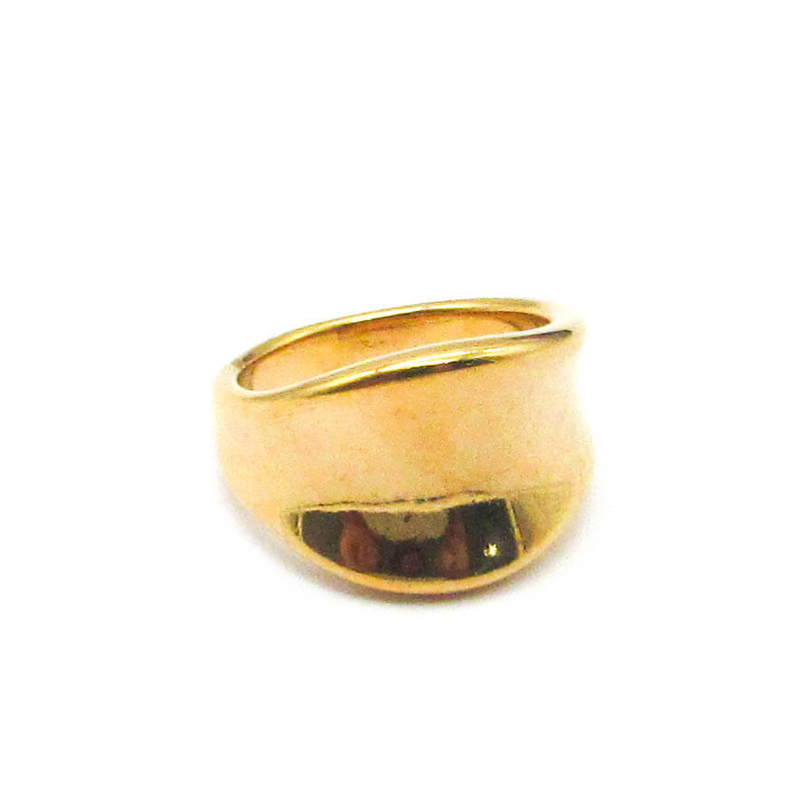 ANILLO ANCHO / ACERO DORADO
