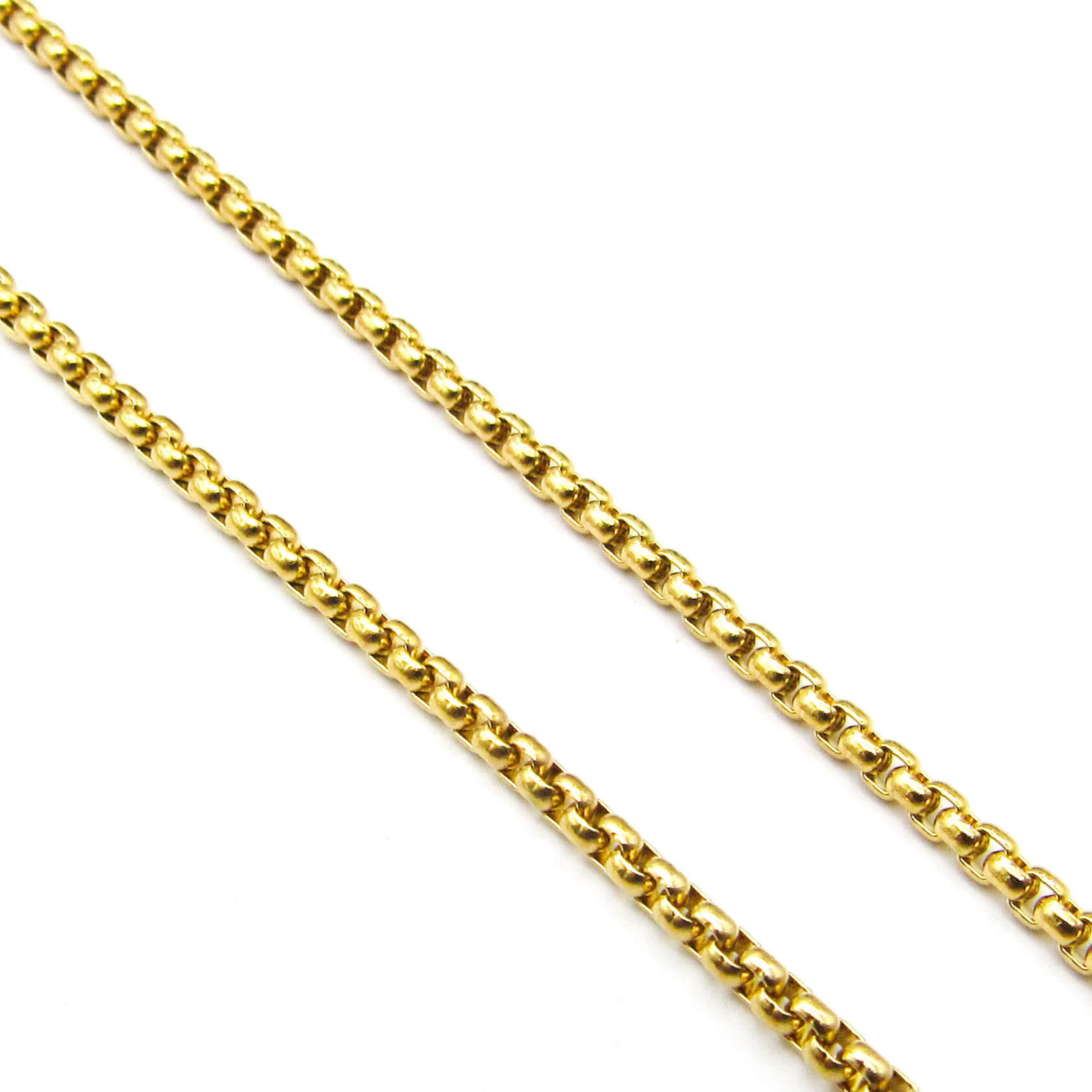 CADENA ROLO CUADRADA 45 CM / ACERO DORADO