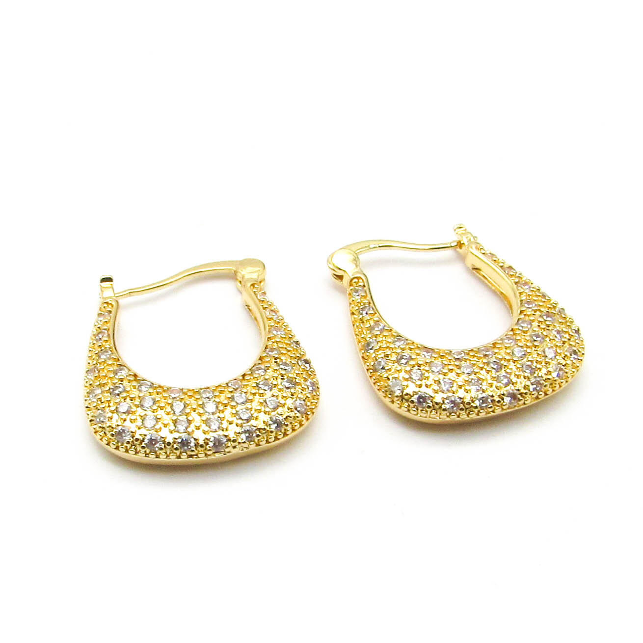 AROS ARGOLLA CANASTA PIEDRAS / ACERO DORADO