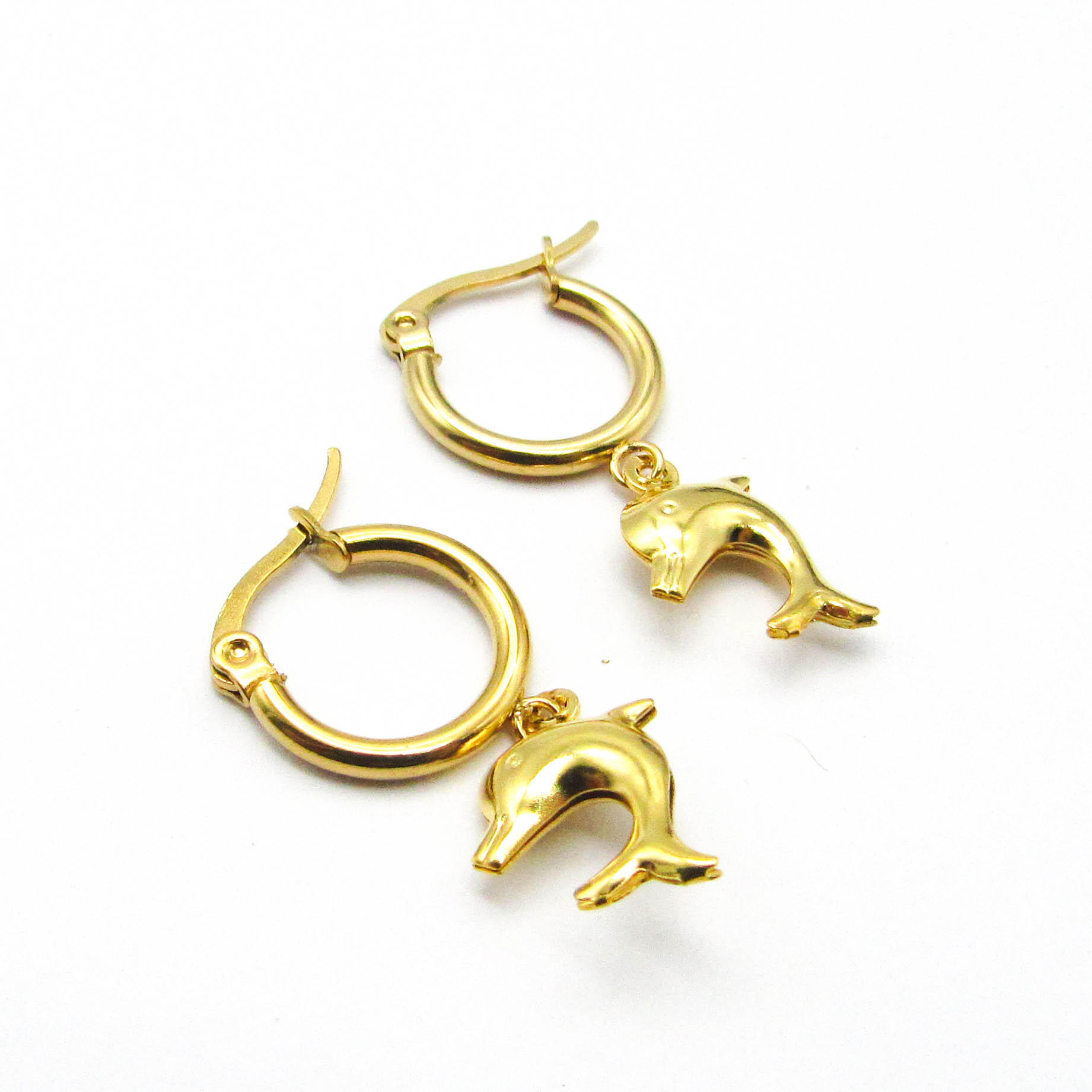 AROS ARGOLLA DELFÍN / ACERO DORADO
