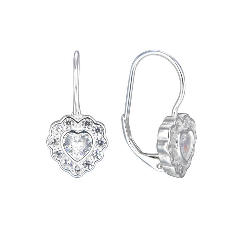 AROS ARGOLLA CORAZÓN CUBIC / PLATA