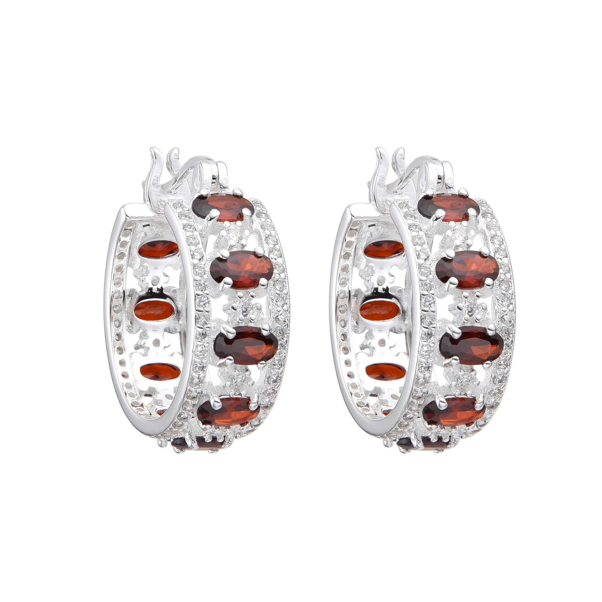 AROS ARGOLLA 22MM CUBIC ROJO / PLATA