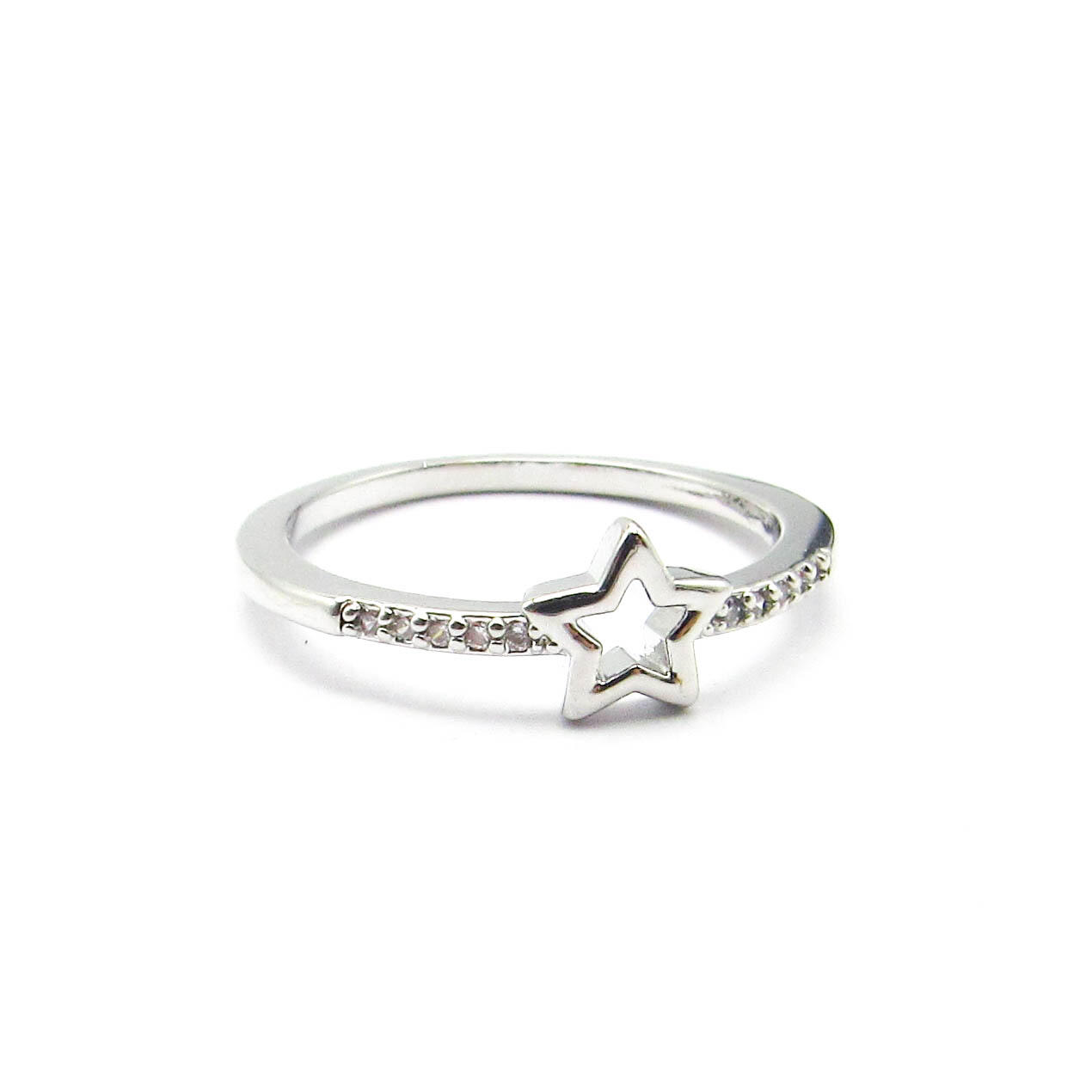 ANILLO ESTRELLA PIEDRAS / ACERO
