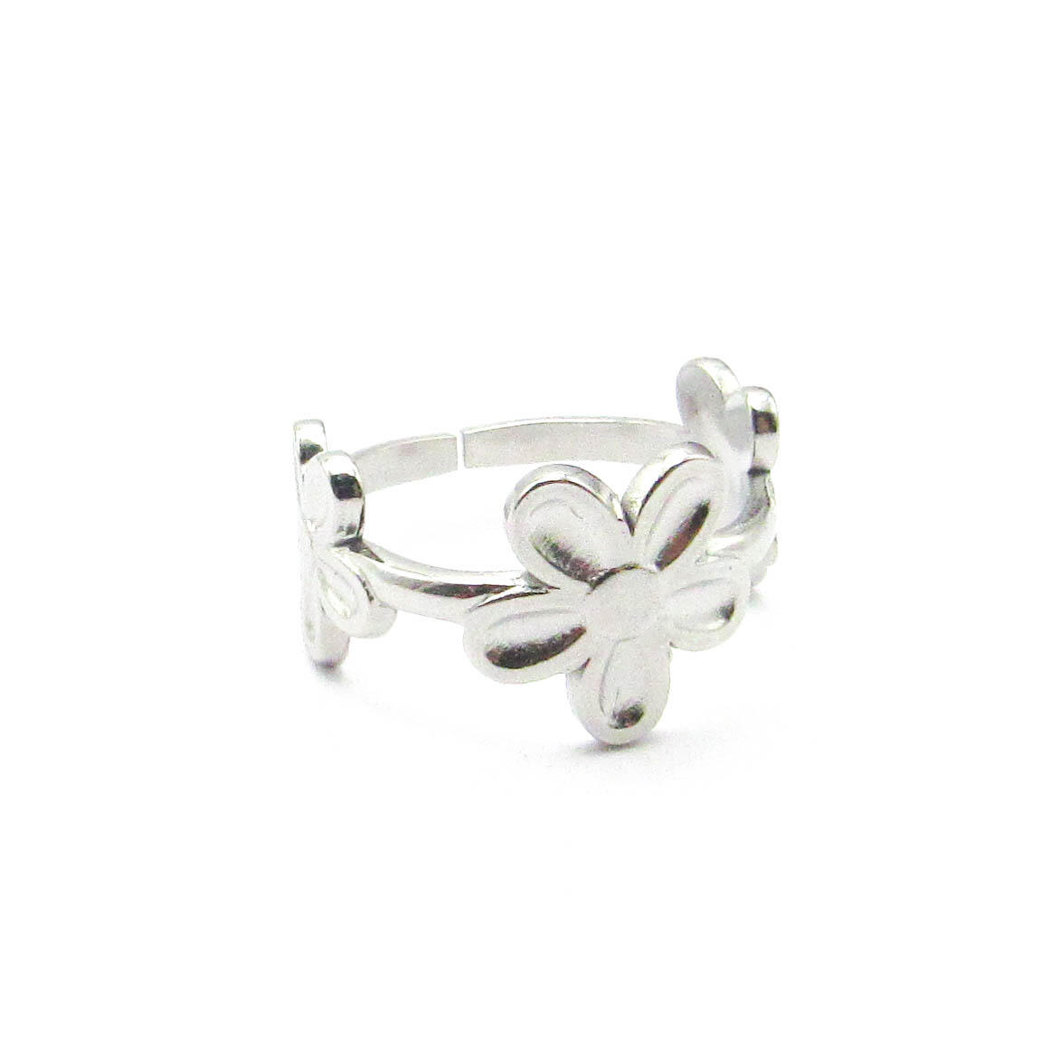 ANILLO FLORES / ACERO 