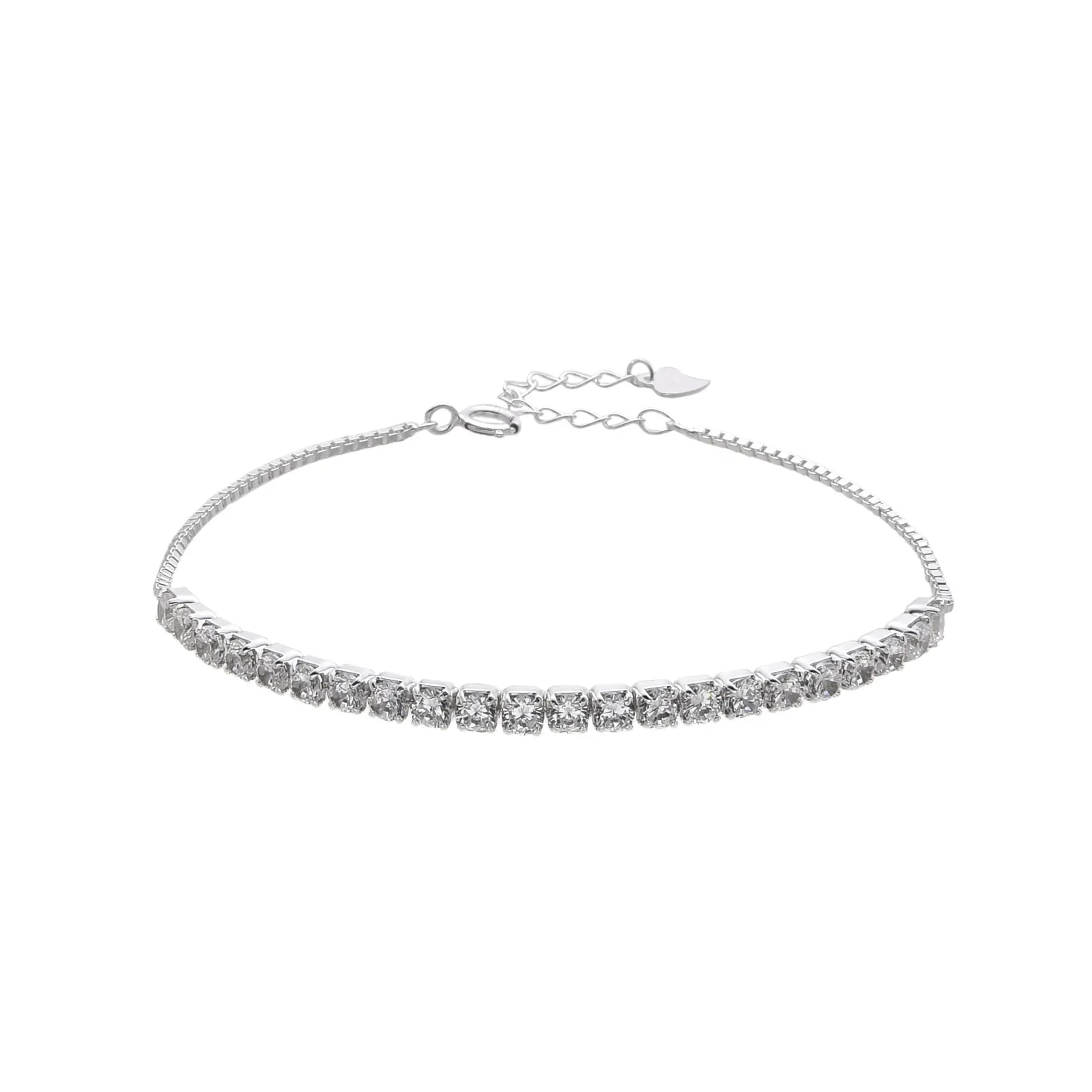 PULSERA TENNIS CUBIC / PLATA