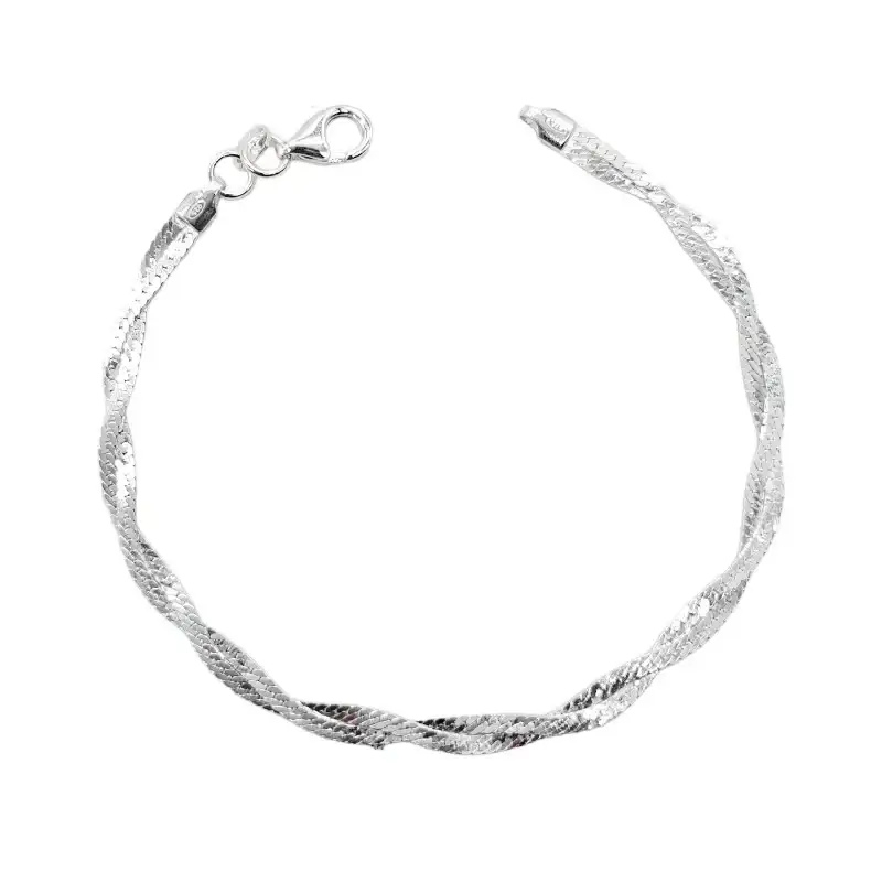 PULSERA TRENZADA / PLATA
