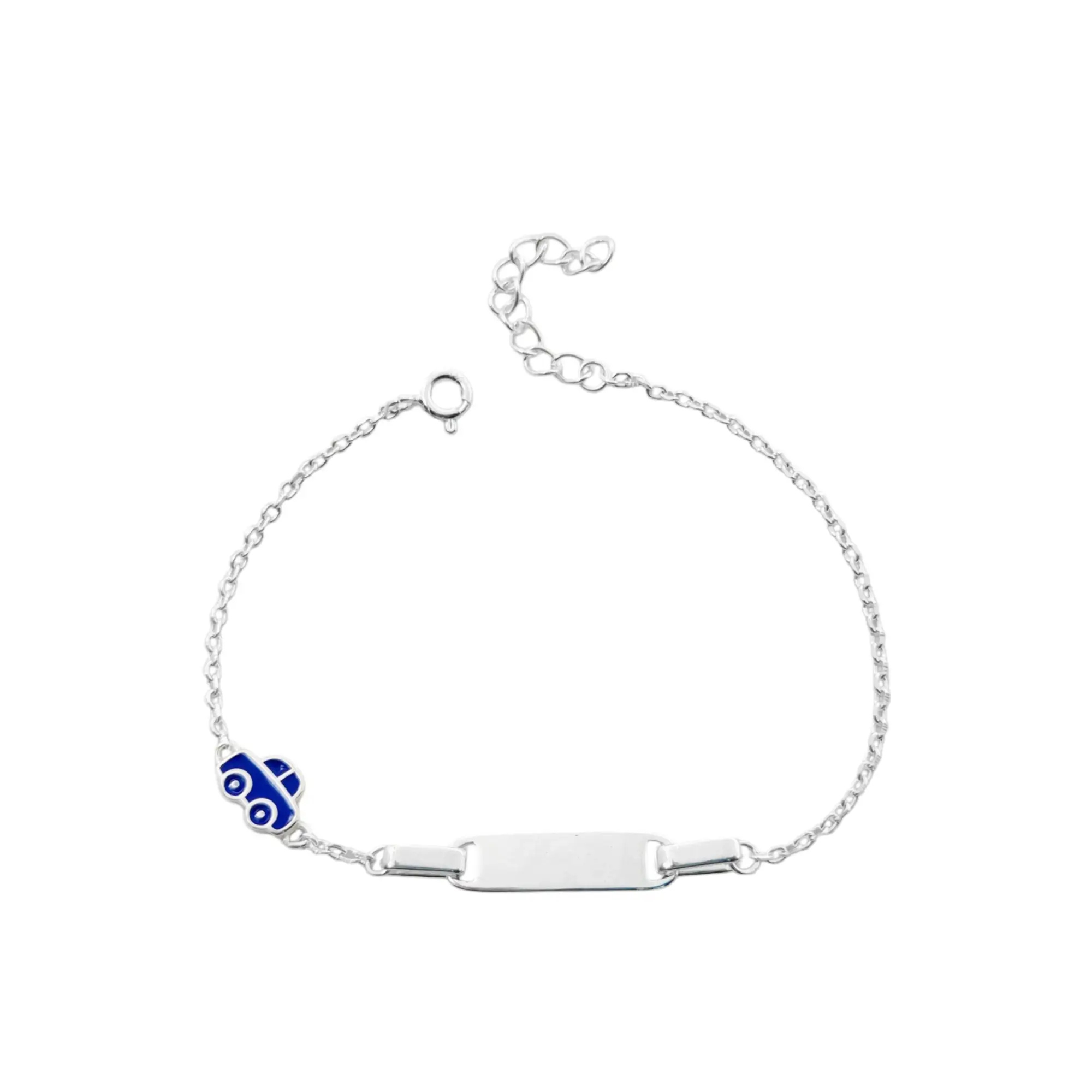 PULSERA IDENTIDAD AUTO ESMALTE / PLATA