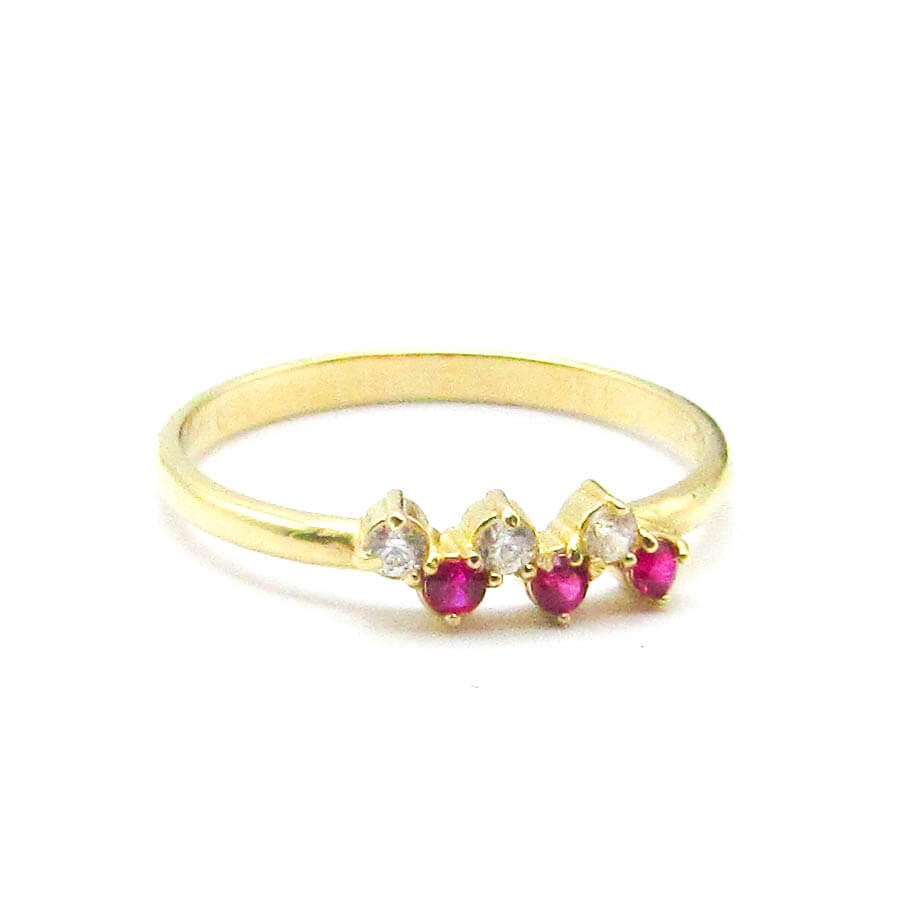 ANILLO CUBICS ESCALONADOS COMBINADOS 3729 /O.AMARILLO