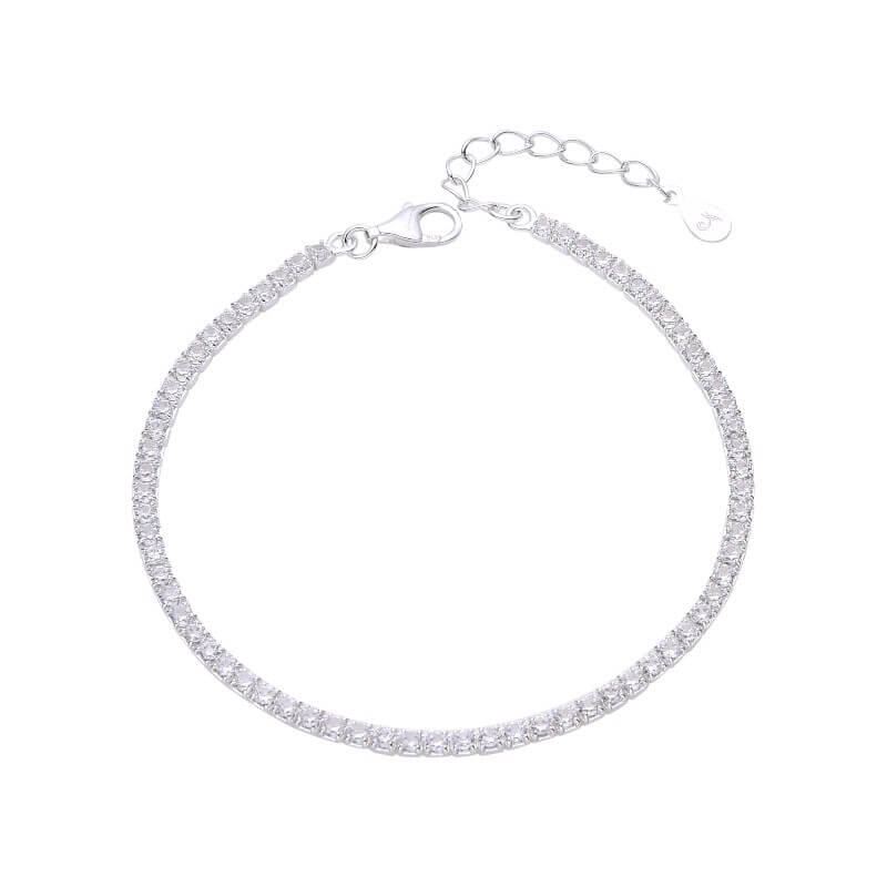 PULSERA TENNIS CUBIC / PLATA