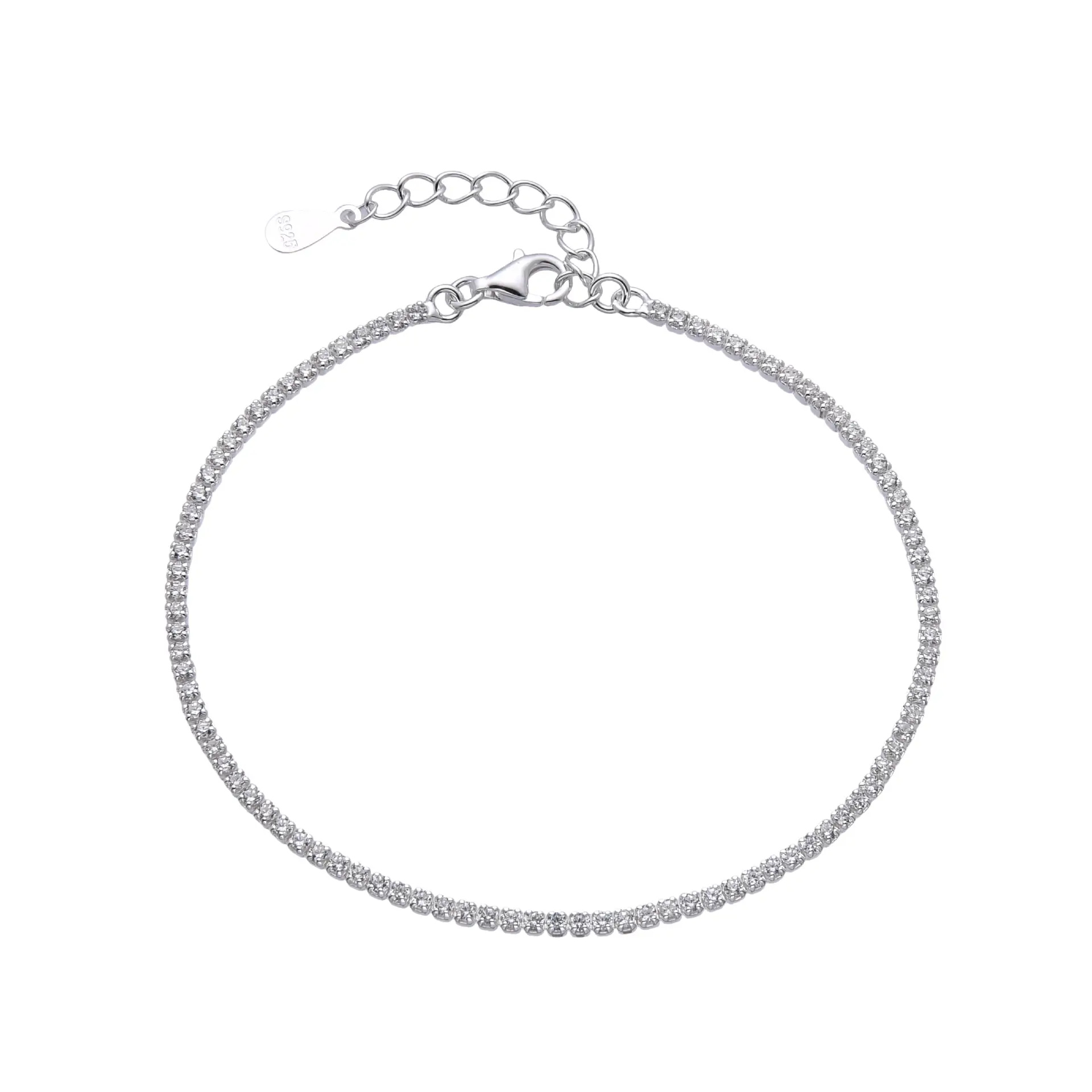 PULSERA TENNIS CUBIC / PLATA