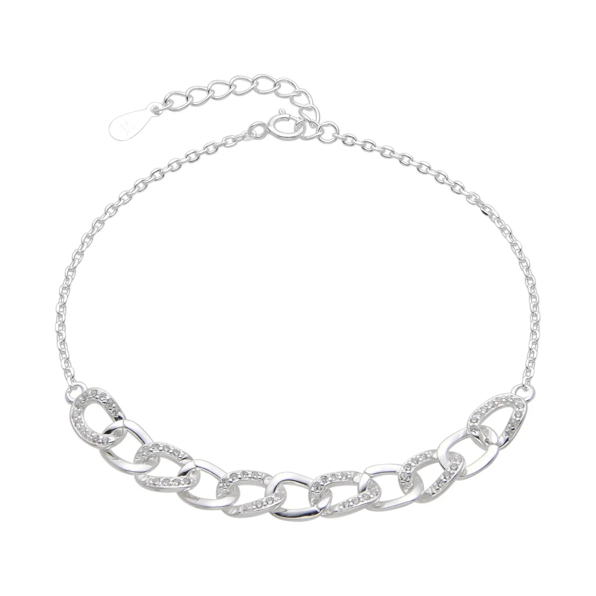 PULSERA ESLABONES CUBIC / PLATA