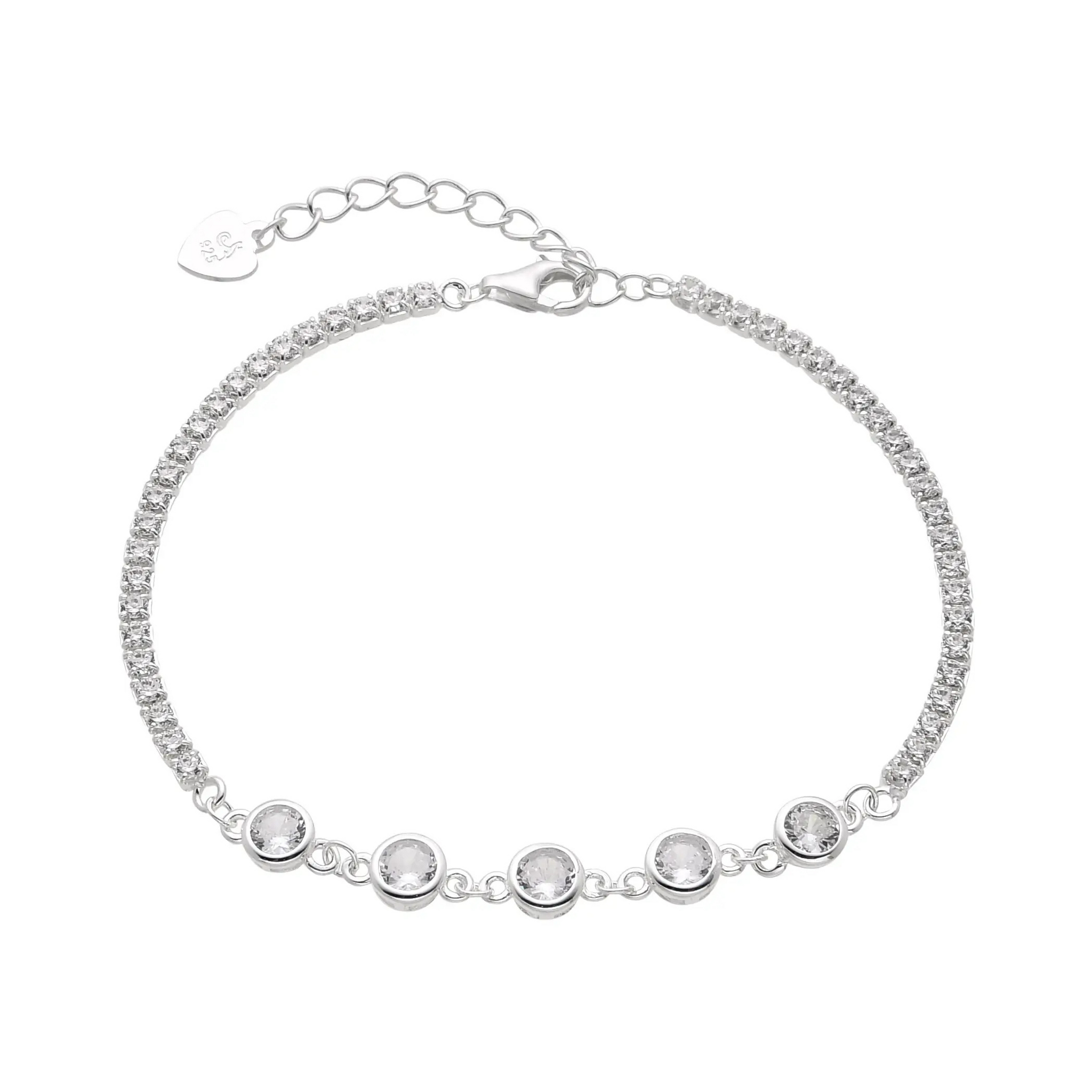 PULSERA PUNTOS DE LUZ CUBIC / PLATA