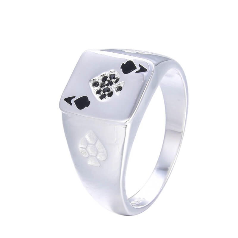 ANILLO SELLO POKER / PLATA