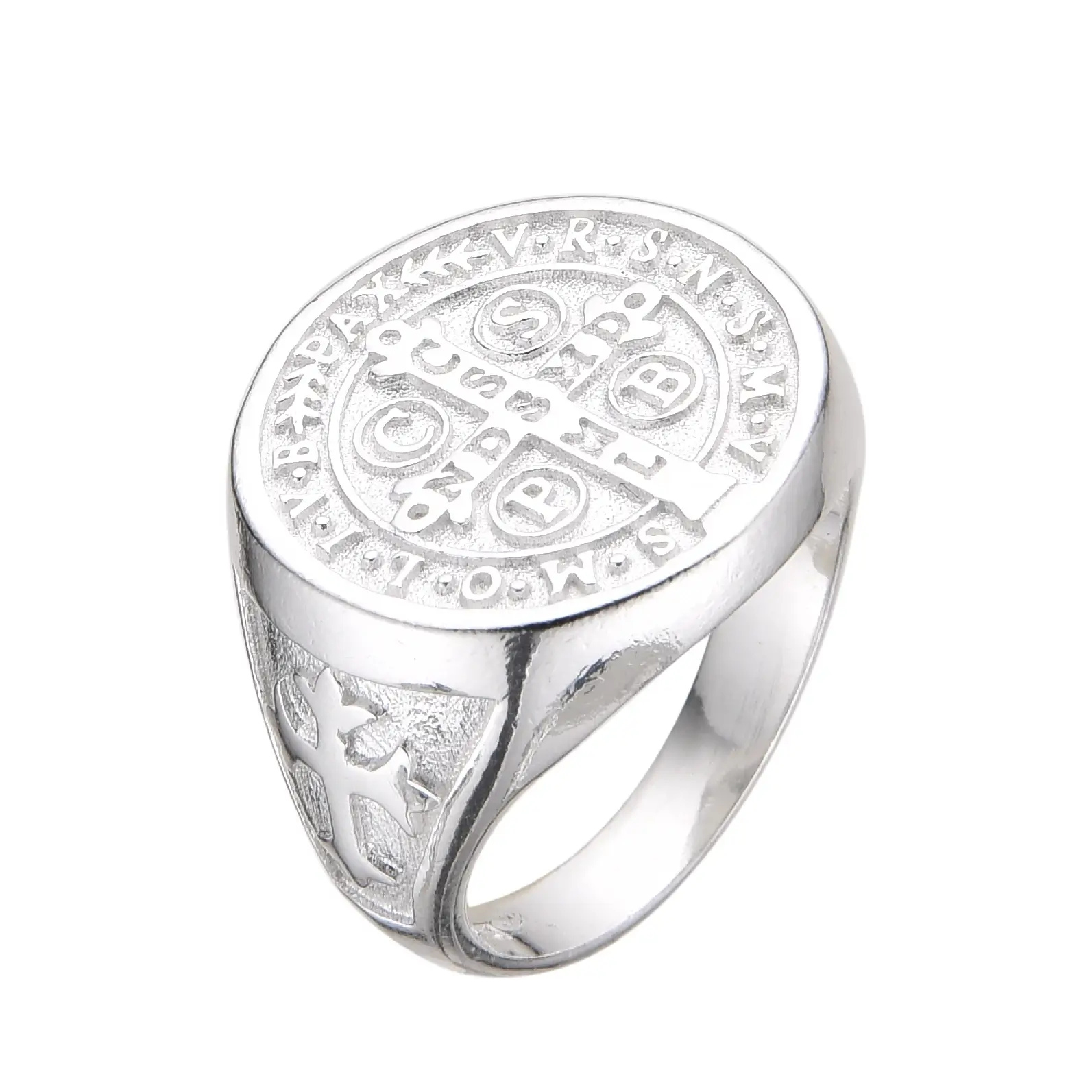 ANILLO SAN BENITO CRUZ / PLATA