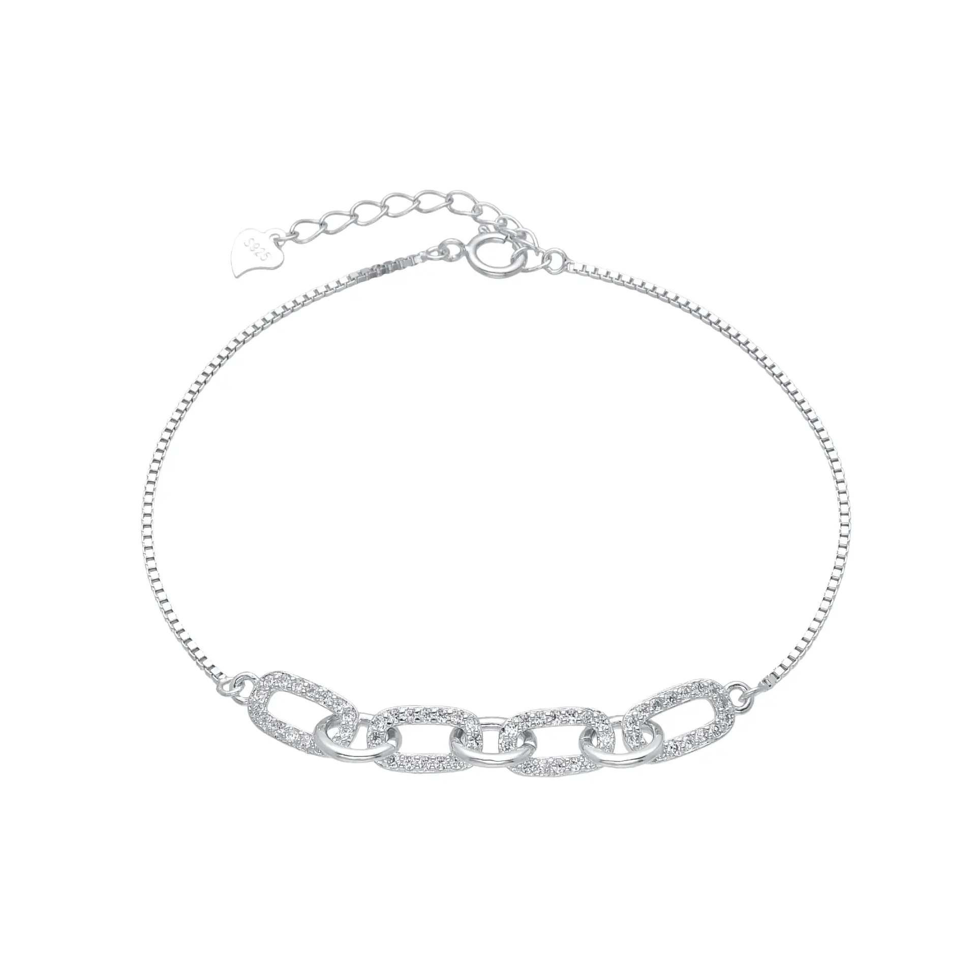 PULSERA ESLABONES CUBIC / PLATA