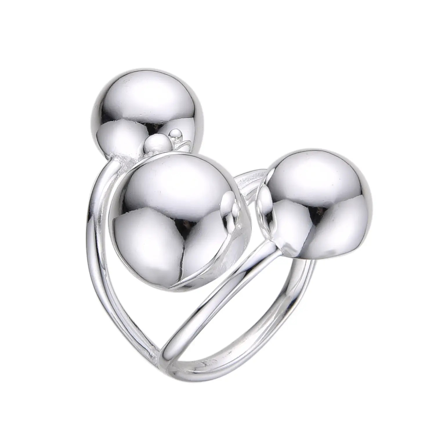 ANILLO BOLAS INFLADAS / PLATA