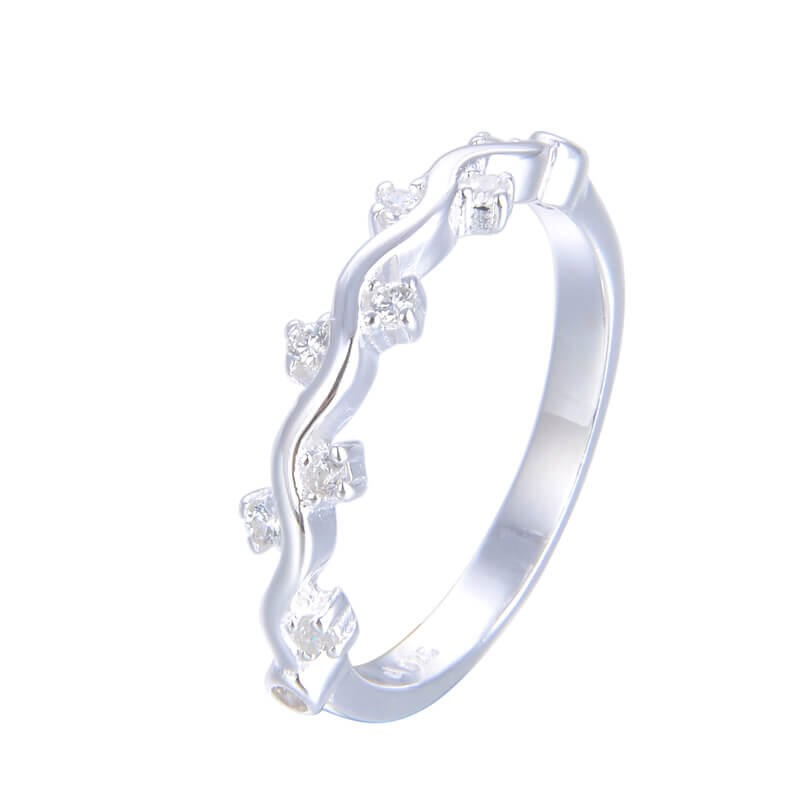 ANILLO PUNTOS DE LUZ CUBIC / PLATA