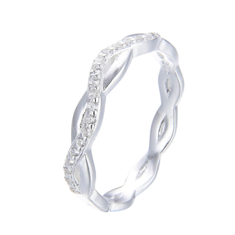 ANILLO NUDOS CUBIC / PLATA