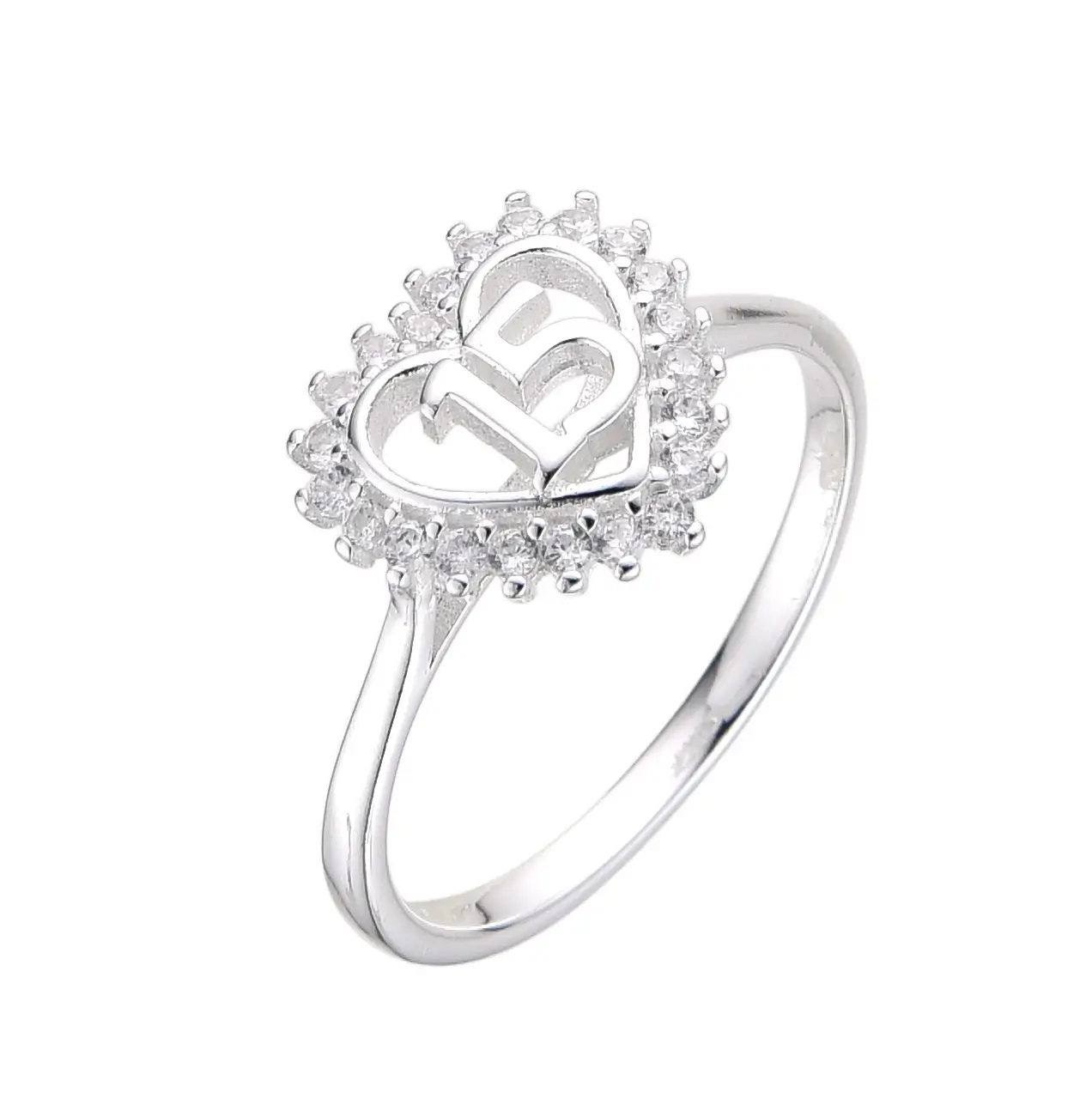 ANILLO CORAZÓN 15 AÑOS CUBIC / PLATA